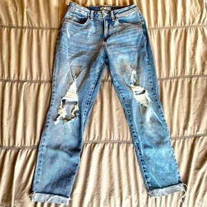 Rewash Distressed Mom Jeans